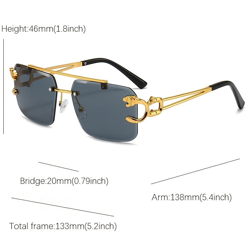 Retro Rimless Zonnebril voor Een Moedeloze Stijl - Miko