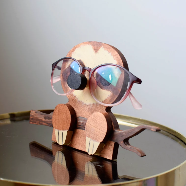 Handgemaakte Brillenhouder In Schattig Dierenmotief - Minilen