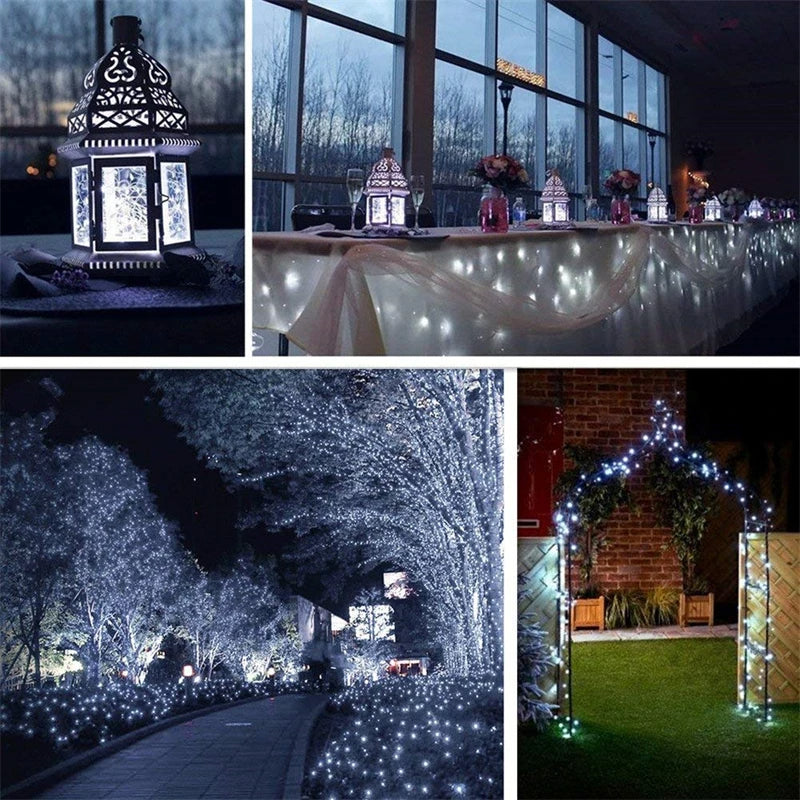 Buiten Zonne-Energie LED Slingerlicht | Waterdichte Tuin Twinkelverlichting voor Kerstmis, Feest, & Decoratie - TwinCharm