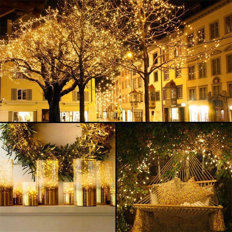 Buiten Zonne-Energie LED Slingerlicht | Waterdichte Tuin Twinkelverlichting voor Kerstmis, Feest, & Decoratie - TwinCharm