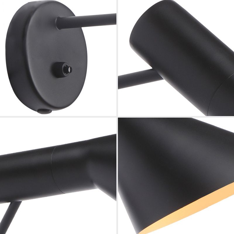 Andie - Industriële wandlamp Kegelvormige wandlamp met aluminium kap