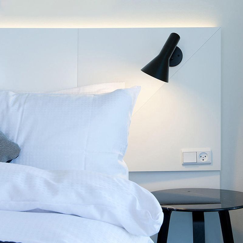 Andie - Industriële wandlamp Kegelvormige wandlamp met aluminium kap