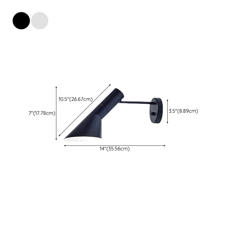 Andie - Industriële wandlamp Kegelvormige wandlamp met aluminium kap