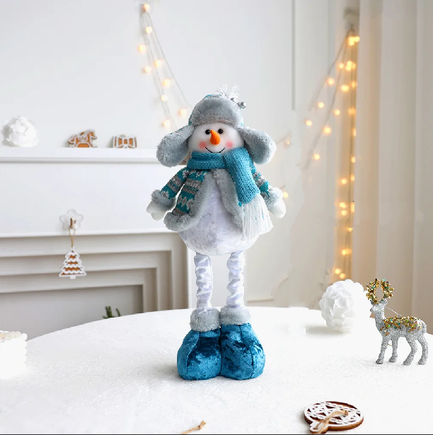 Kerstman en Sneeuwpop-Versieringen met Rekbare Benen | Leuke Kerstversieringen voor Kerstbomen - BlueJolly