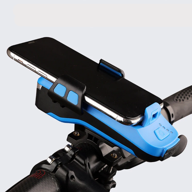 5-in-1 USB Oplaadbare LED Fietslamp met Zonnehoorn & Telefoonhouder | 4000mAh Zaklamp-Lantaarn voor Fietsen - CycleAlert