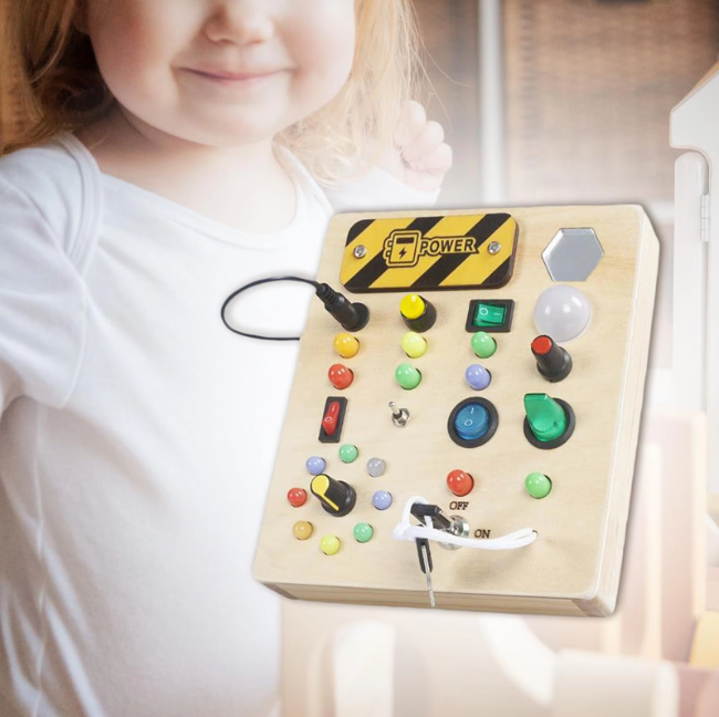 Peuter Prikbord met LED Lichtjes | Betoverend Montessori Speelgoed - Jeven