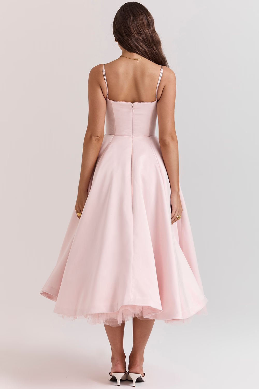 Luxe Flared Spaghetti Strap Jurk voor Dames | Collectie voor Bruiloft, Bridal, & Fees - Seriann