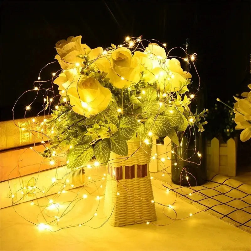 Buiten Zonne-Energie LED Slingerlicht | Waterdichte Tuin Twinkelverlichting voor Kerstmis, Feest, & Decoratie - TwinCharm