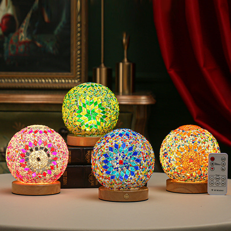 Sferische LED Dimbare Bohemian Tafellamp - Glowzel