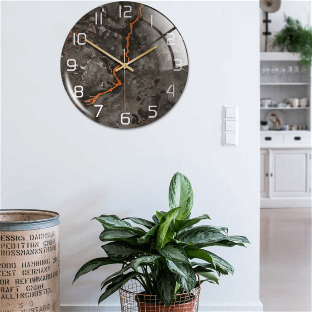 LuxuClock - Marmeren Textuur Wandklok