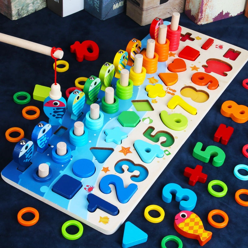 Educatief kinderspeelgoed | Ontwikkel de vaardigheden - Montessori houten speelbord - Caddy