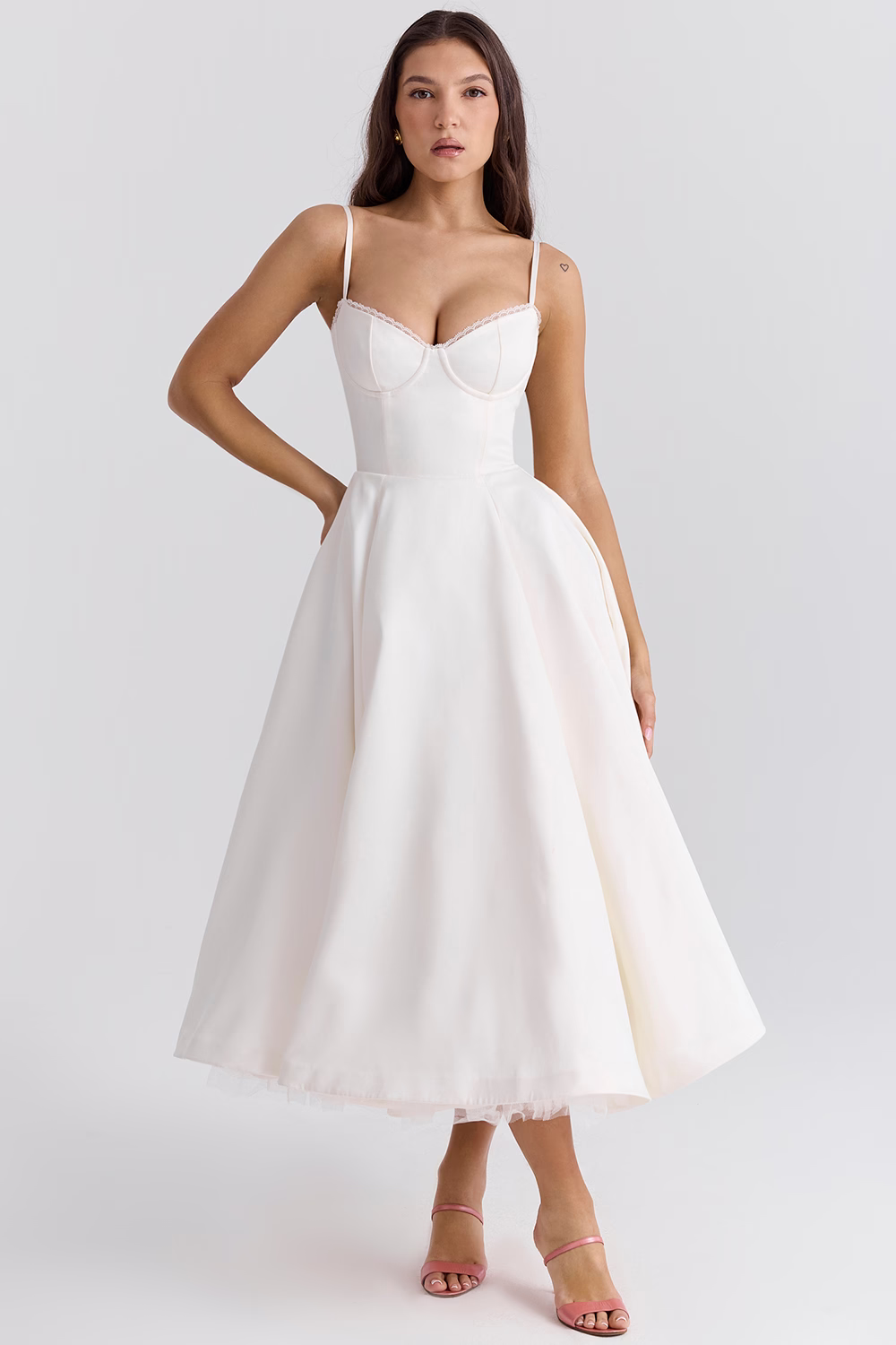 Luxe Flared Spaghetti Strap Jurk voor Dames | Collectie voor Bruiloft, Bridal, & Fees - Seriann