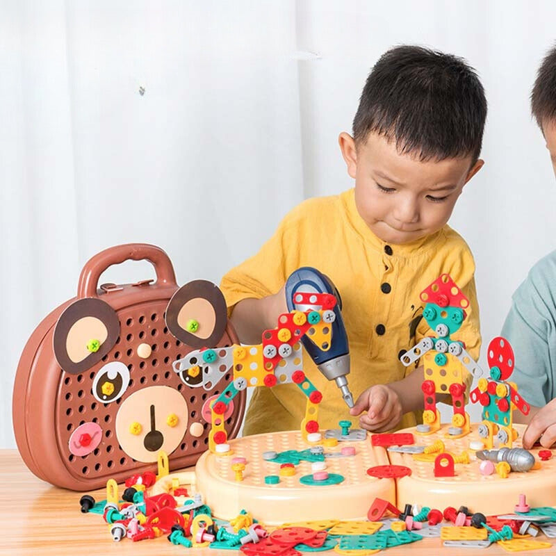 Montessoriboor | Kinder Speelgoedkist - MonteDrill