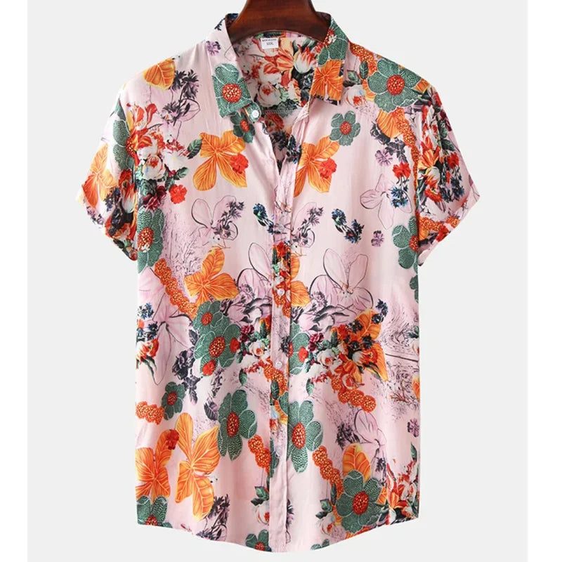 Hawaiiaans Stijl Overhemd met Bloemenprint voor Heren | Tropische Zomerse Sfeer - Robson