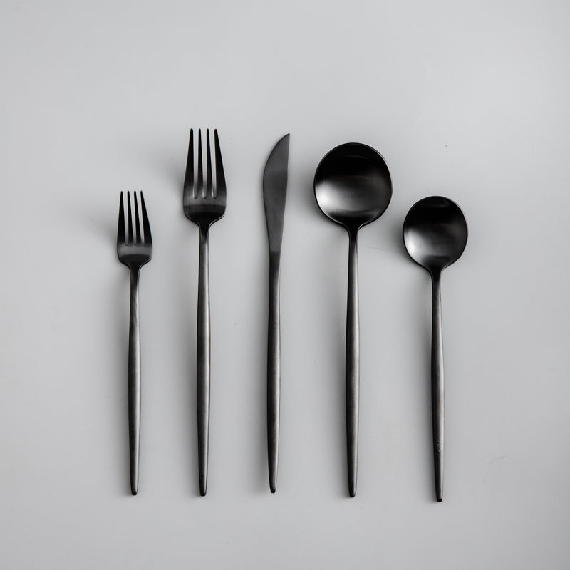 Lilac - Minimalistisch bestek set - Titanium en goud