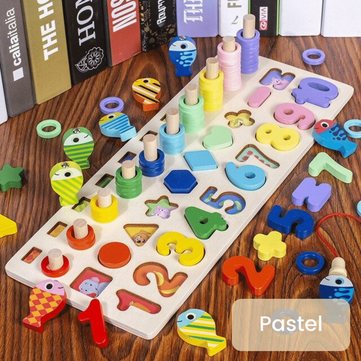 Educatief kinderspeelgoed | Ontwikkel de vaardigheden - Montessori houten speelbord - Caddy