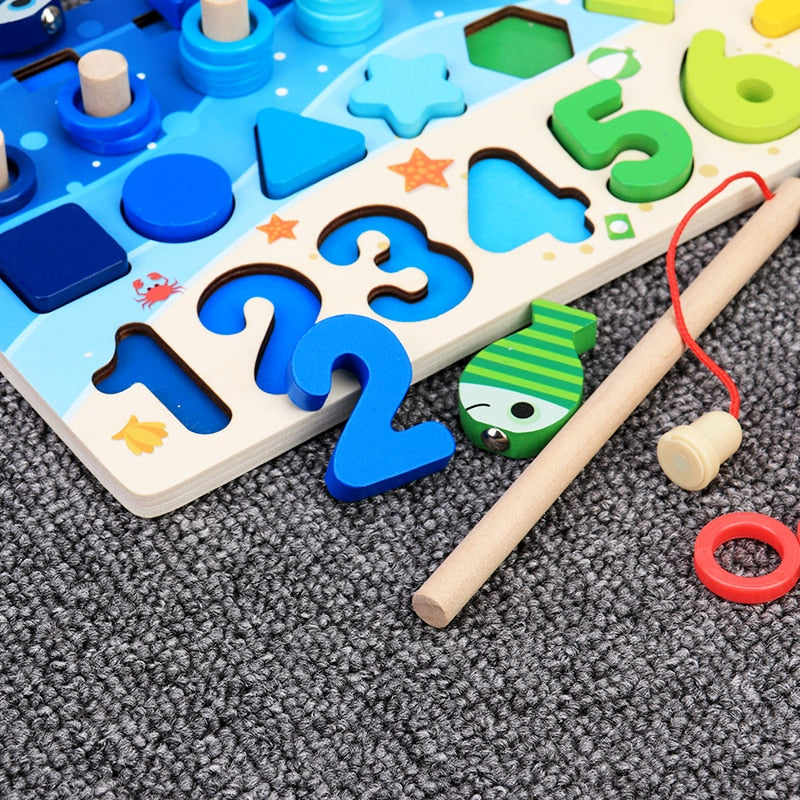 Educatief kinderspeelgoed | Ontwikkel de vaardigheden - Montessori houten speelbord - Caddy