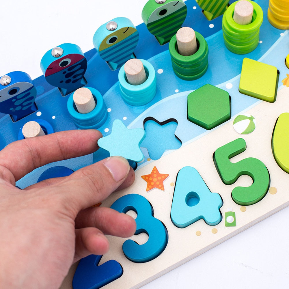 Educatief kinderspeelgoed | Ontwikkel de vaardigheden - Montessori houten speelbord - Caddy
