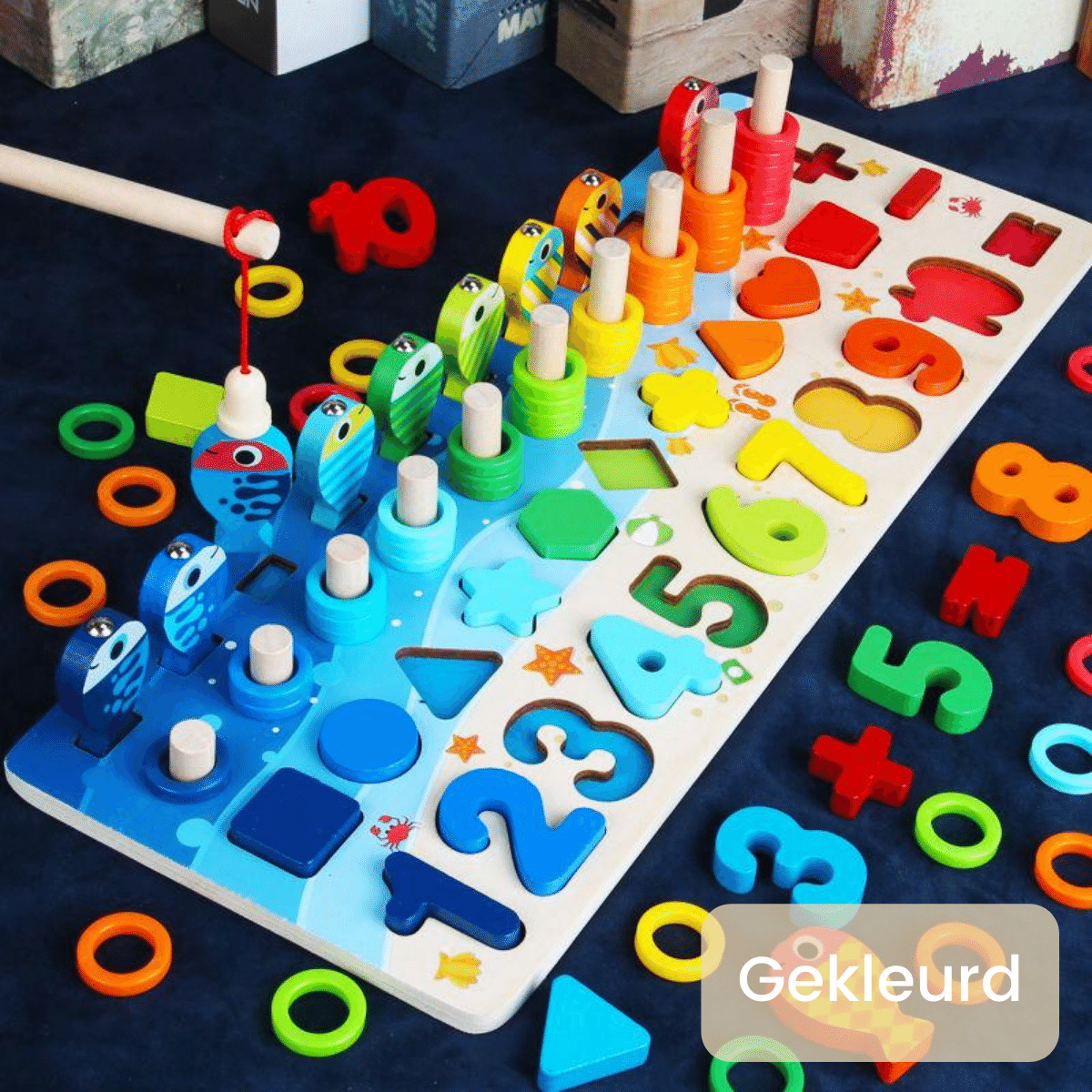 Educatief kinderspeelgoed | Ontwikkel de vaardigheden - Montessori houten speelbord - Caddy