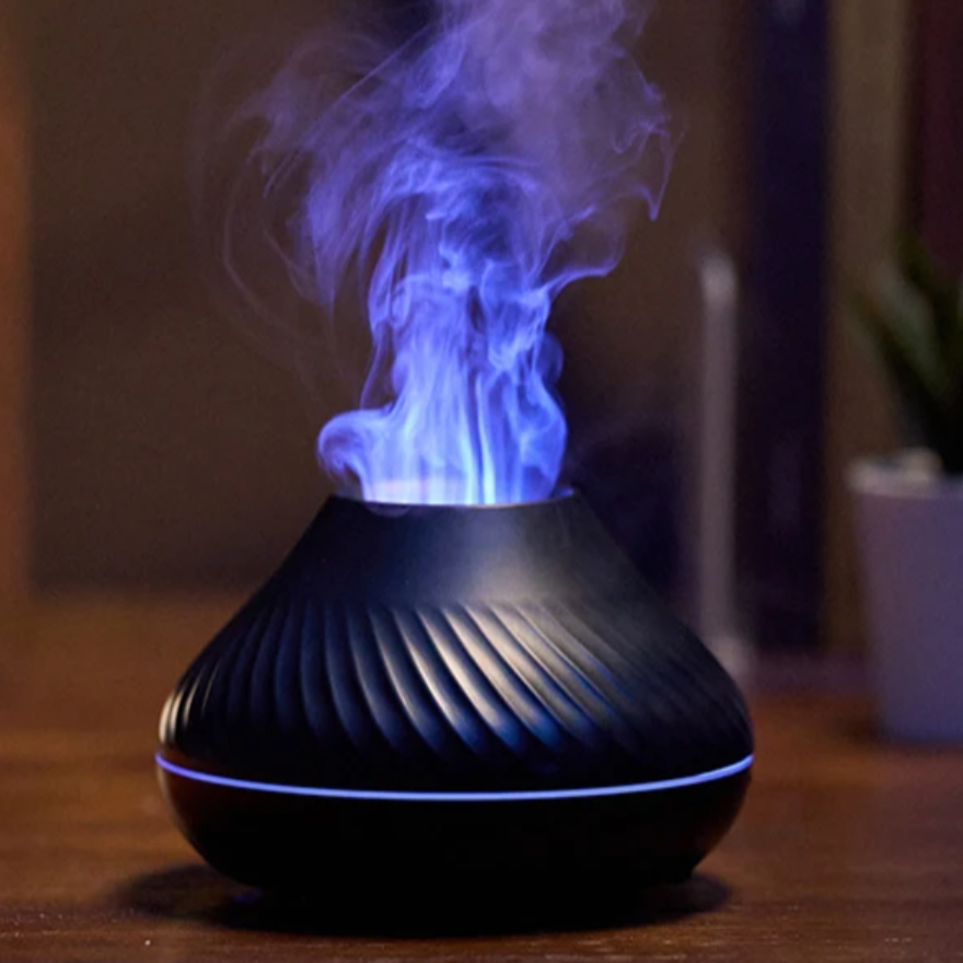 Vulkanische Aromadiffuser & Vlam Nachtlamp | 130ml Draagbare USB Luchtbevochtiger - Dollie