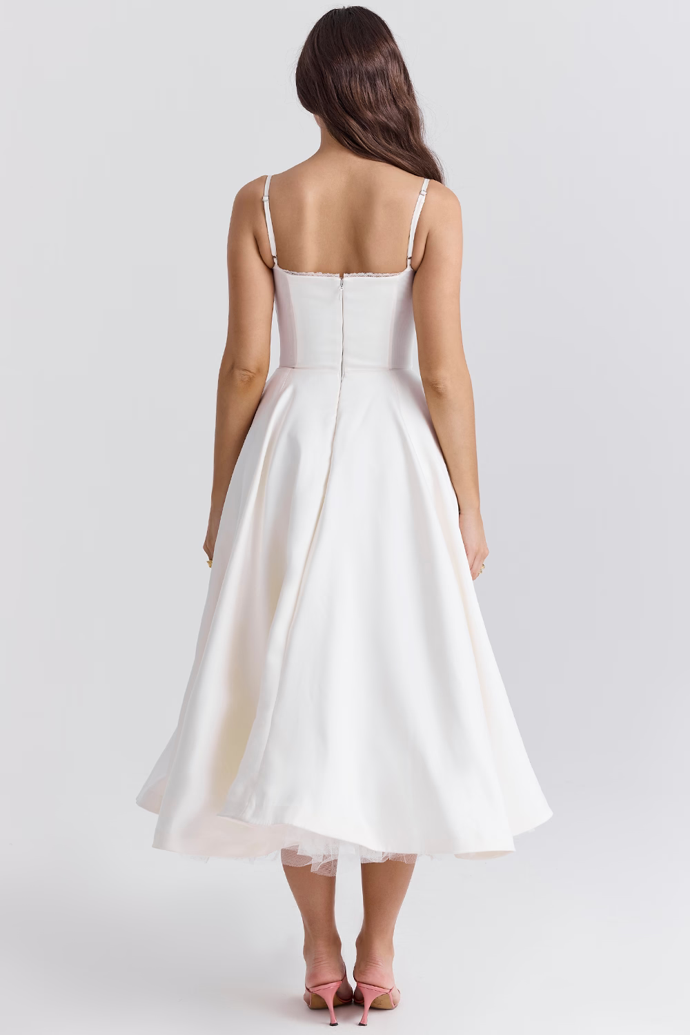 Luxe Flared Spaghetti Strap Jurk voor Dames | Collectie voor Bruiloft, Bridal, & Fees - Seriann