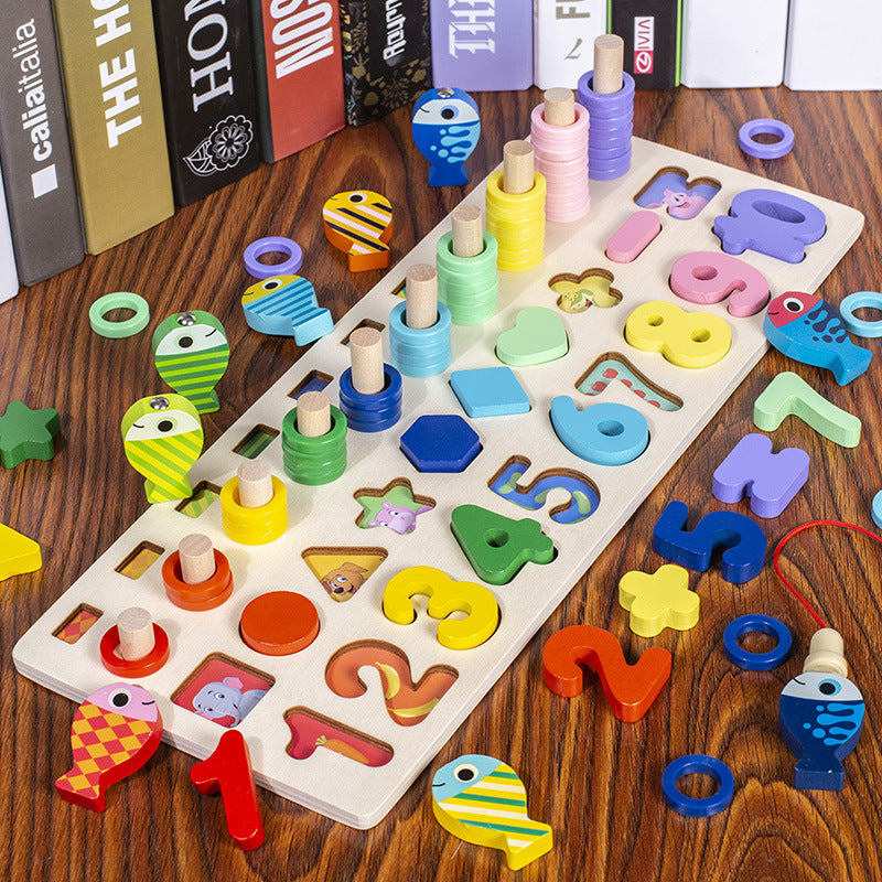 Educatief kinderspeelgoed | Ontwikkel de vaardigheden - Montessori houten speelbord - Caddy