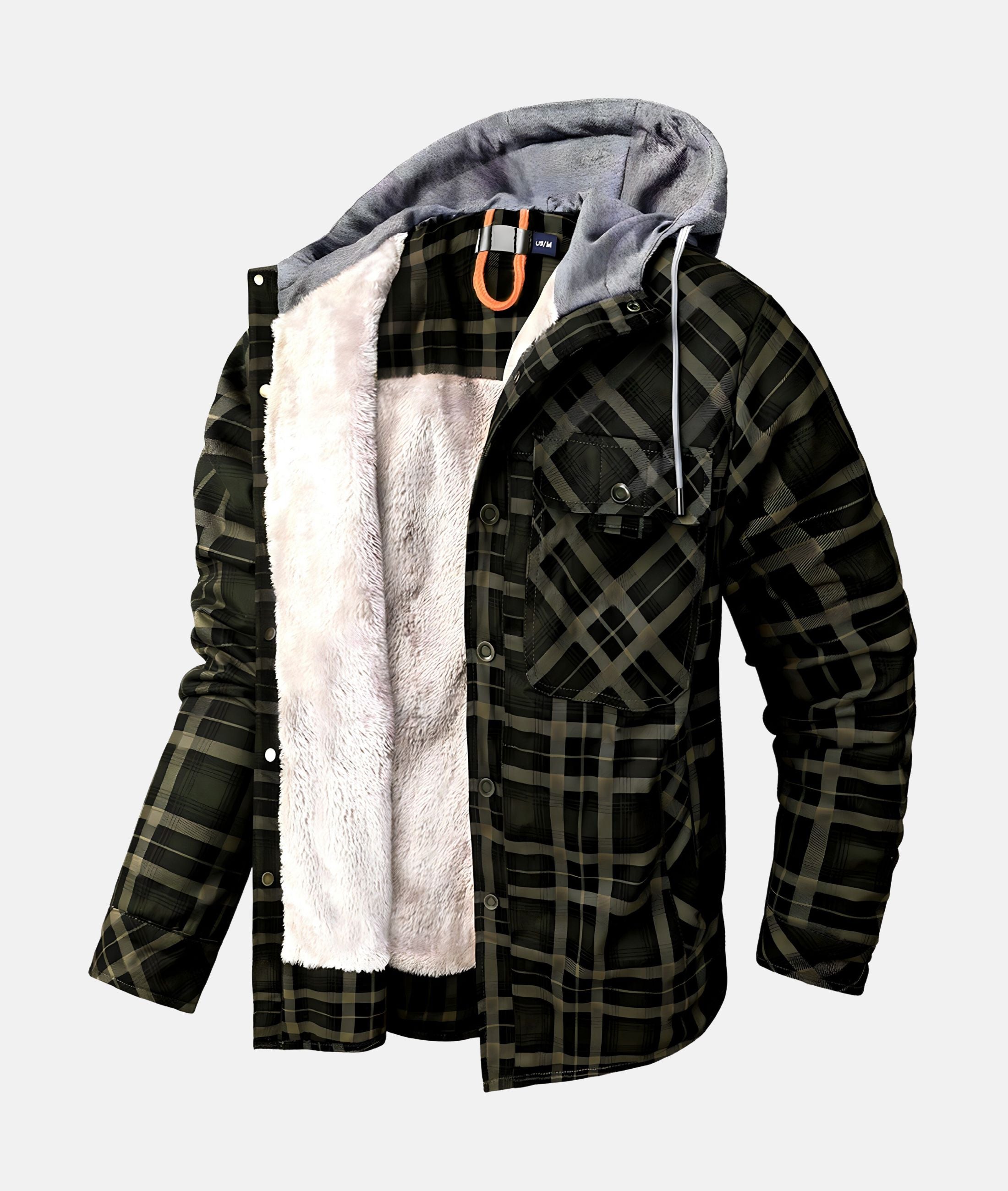 Geruite Flanellen Jas voor Heren | Gequilt, Hooded Winterjas | Stijlvolle & Warme Casual Bovenkleding - Renis