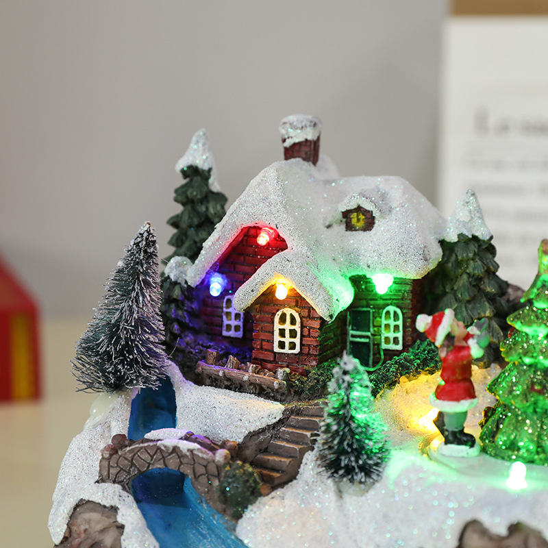 LED Lichtgevende Kersthuisdecoratie met Draaien Muziek | Perfecte Feestelijke Huishoudelijke Decoratie en Geschenk - MelodCott