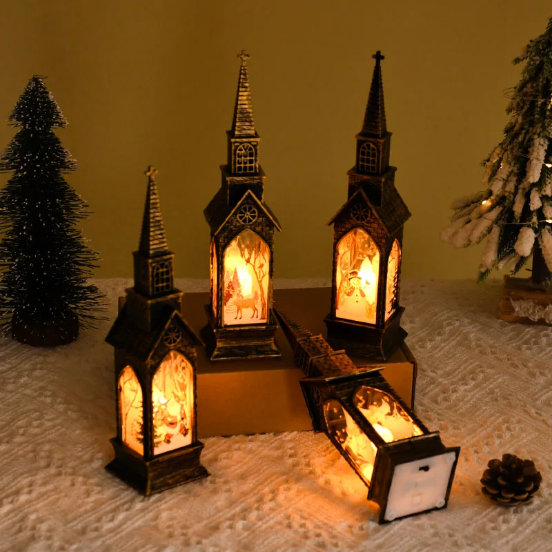 Kerst LED Nachtlamp Lantaarn | Kerstman en Sneeuwpop Tafelornament voor Feestelijke Huisdecoratie - GlowFest