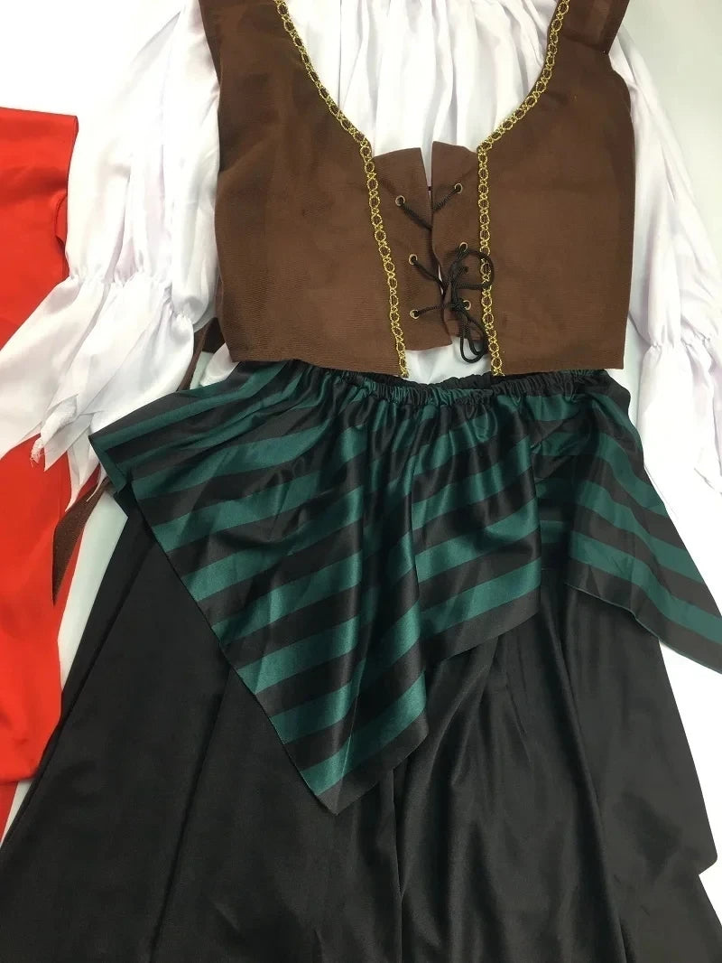 Piratenkapitein Kostuum voor Mannen | Deluxe Jack Sparrow Cosplay Set voor Volwassenen | Pirates of the Caribbean Geïnspireerd Outfit - Vince