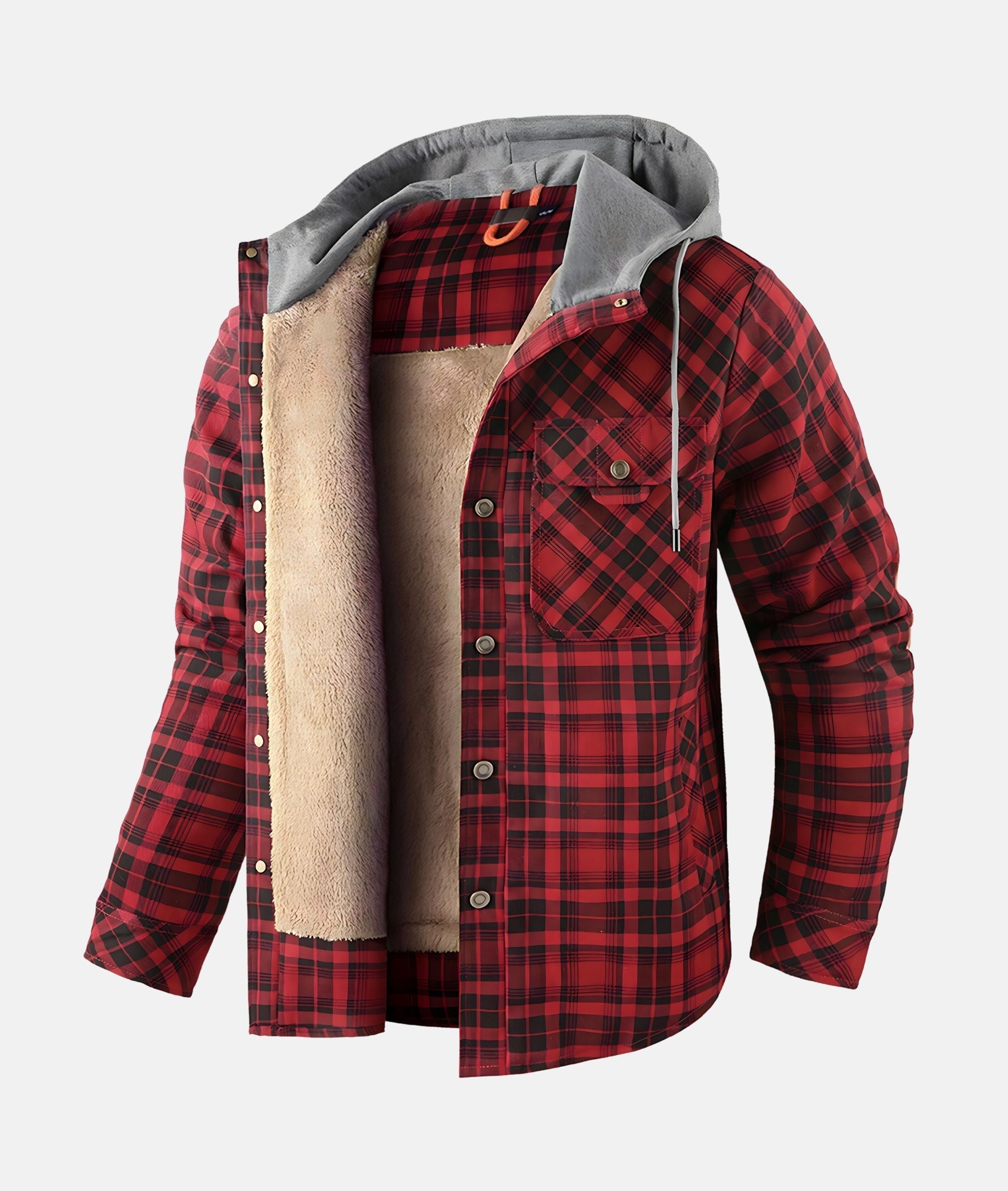 Geruite Flanellen Jas voor Heren | Gequilt, Hooded Winterjas | Stijlvolle & Warme Casual Bovenkleding - Renis