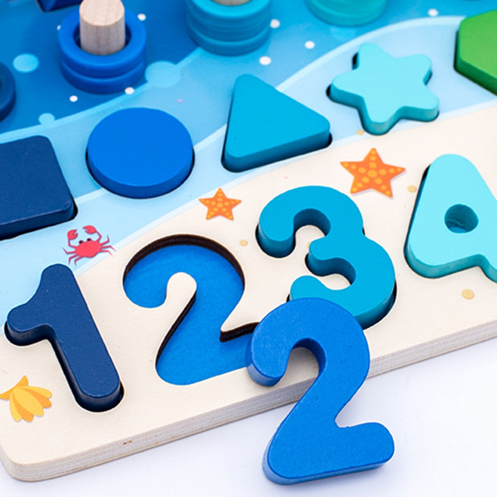 Educatief kinderspeelgoed | Ontwikkel de vaardigheden - Montessori houten speelbord - Caddy