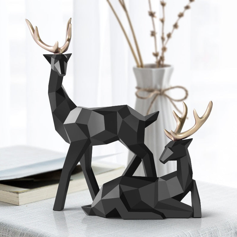 Teagan - Abstract hertenfiguren paar