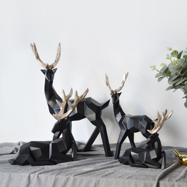 Teagan - Abstract hertenfiguren paar