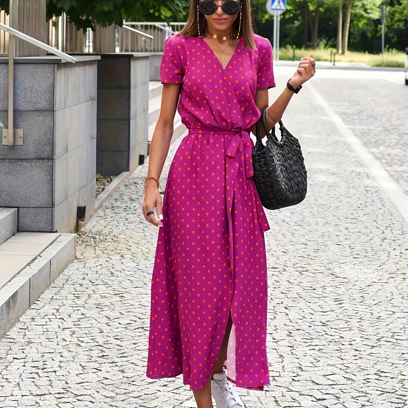 Jurk met Strik en Split | Een Vrouwelijk Accent van Elegantie - Meliena