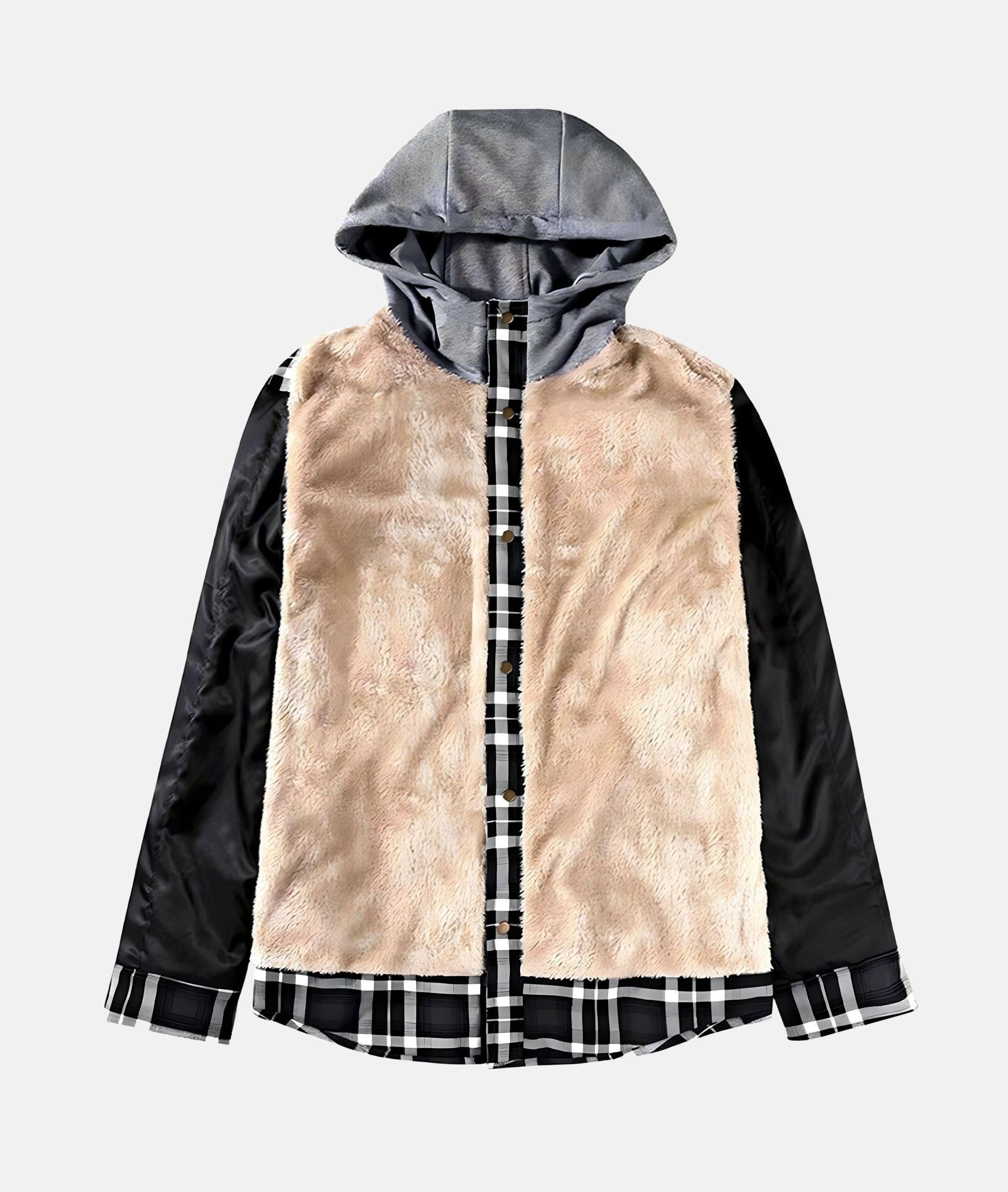 Geruite Flanellen Jas voor Heren | Gequilt, Hooded Winterjas | Stijlvolle & Warme Casual Bovenkleding - Renis