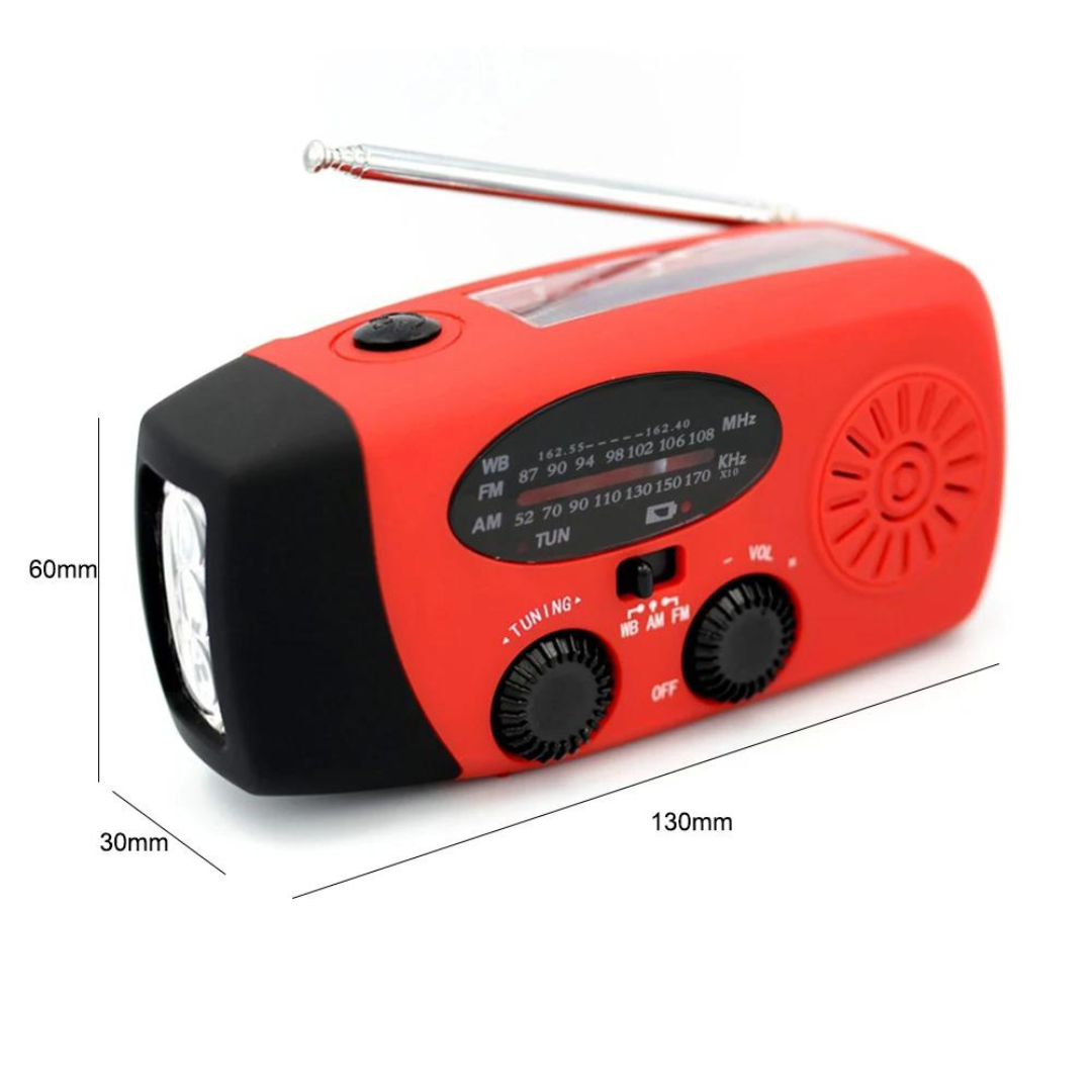 RadFlash - Multifunctionele Zonne Radio Zaklamp