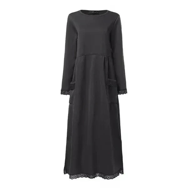 Maxi Jurk van Wol en Katoen | Elegantie en Comfort voor Elke Gelegenheid - Evelyn
