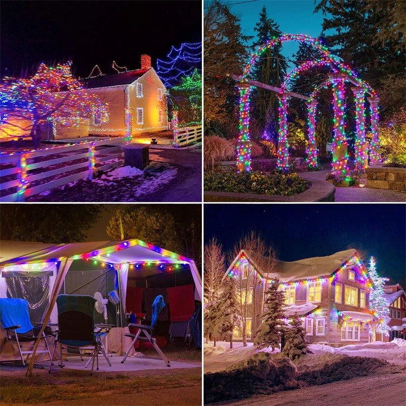 Buiten Zonne-Energie LED Slingerlicht | Waterdichte Tuin Twinkelverlichting voor Kerstmis, Feest, & Decoratie - TwinCharm