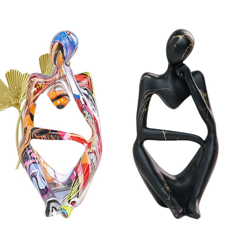 Thinker | Abstracte Resin Beeldje | Artistieke Thuisdecoratie | Verrijk je Interieur met Creativiteit