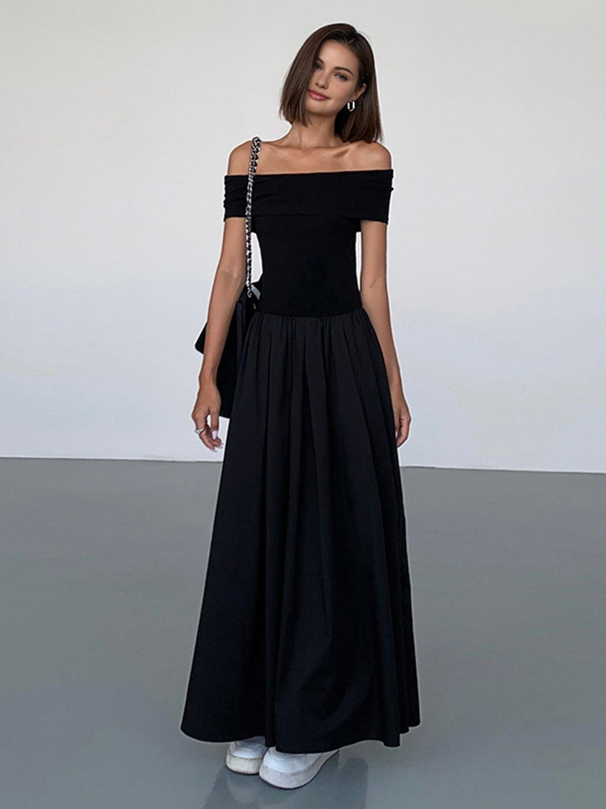 Off-the-Shoulder Maxi Jurk voor Dames | Tijdloze Elegantie & Moeiteloze Stijl - Taylia
