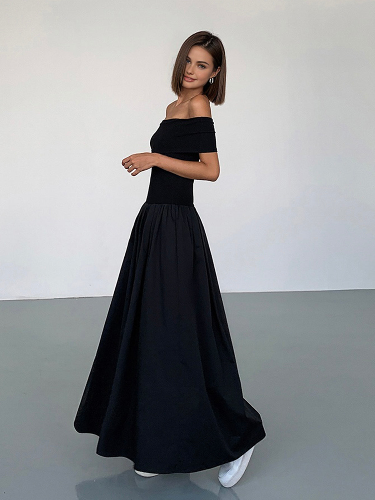 Off-the-Shoulder Maxi Jurk voor Dames | Tijdloze Elegantie & Moeiteloze Stijl - Taylia