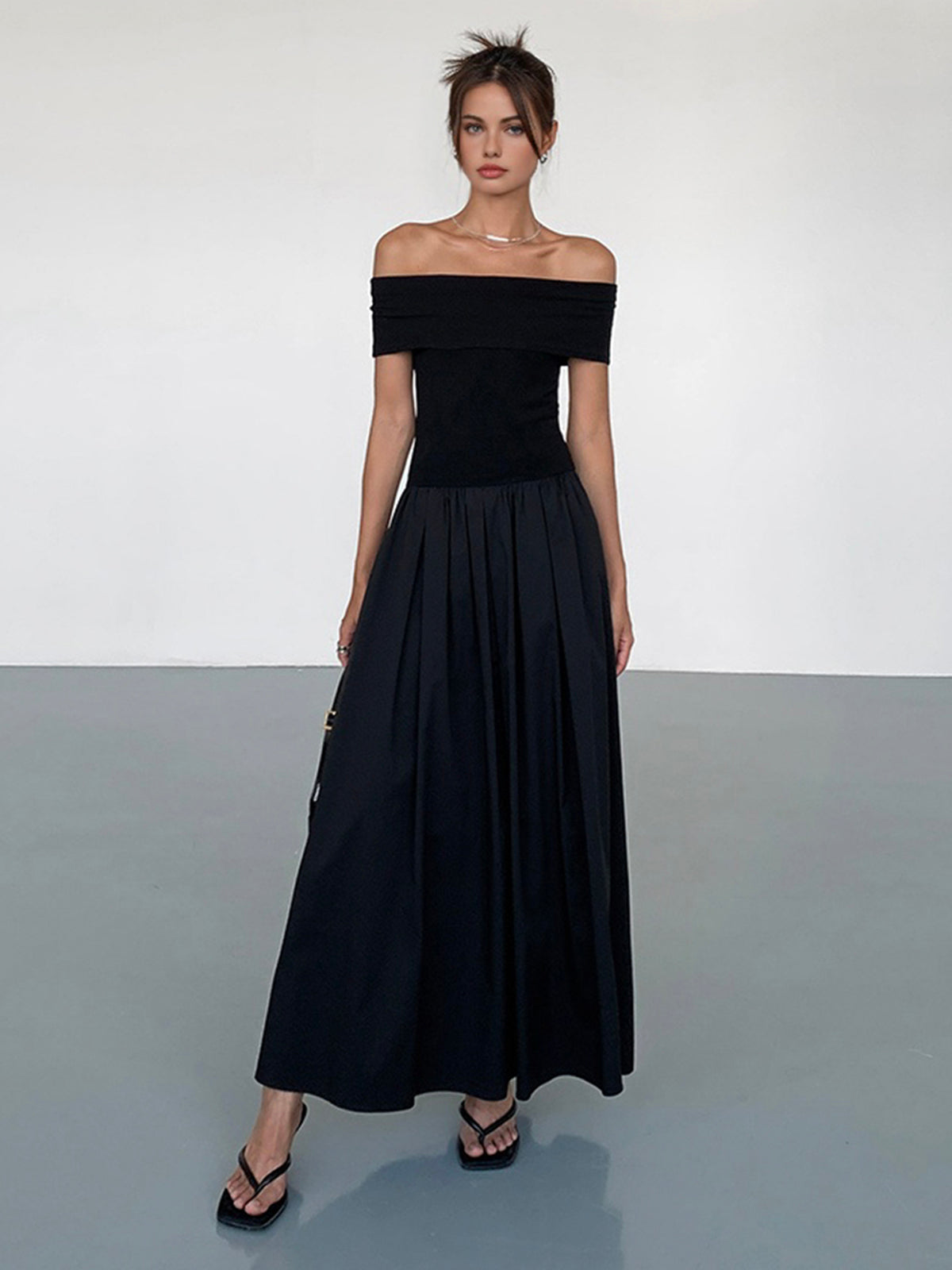 Off-the-Shoulder Maxi Jurk voor Dames | Tijdloze Elegantie & Moeiteloze Stijl - Taylia