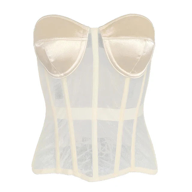 Vrouwen Taille Trainer Korset Bh | Sheer Mesh voor een Gesculpteerd & Zelfverzekerd Uiterlijk - Alanna