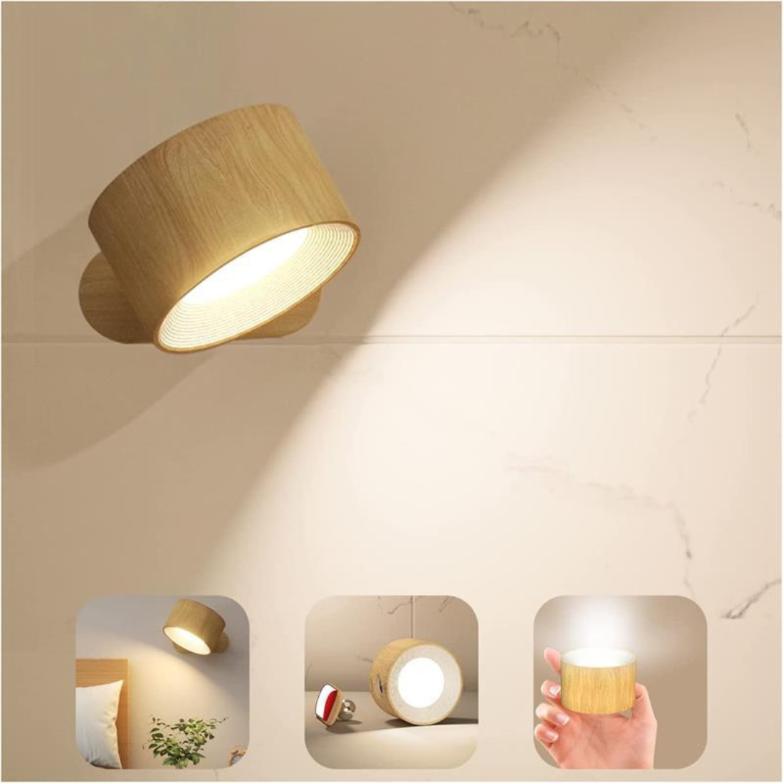360° draadloze oplaadbare wandlamp - Flely