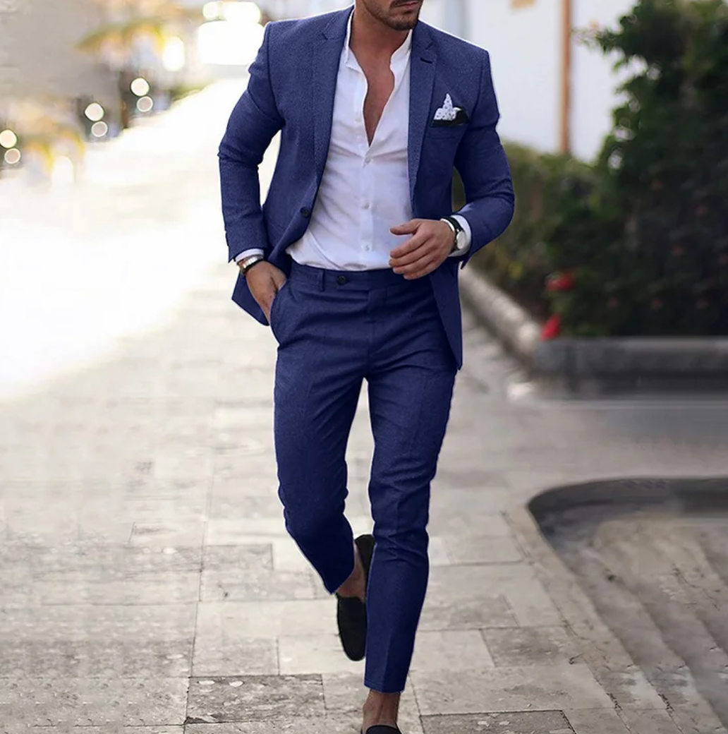 Twee-delig Pak voor Mannen | Klassieke Blazer & Op Maat Gemaakt Broek - Rike