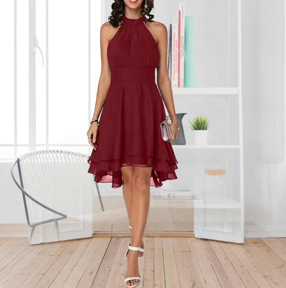 Para Stijlvolle Korte Jurk met Charmante Ruffles – Elegante & Speelse Look - Parah