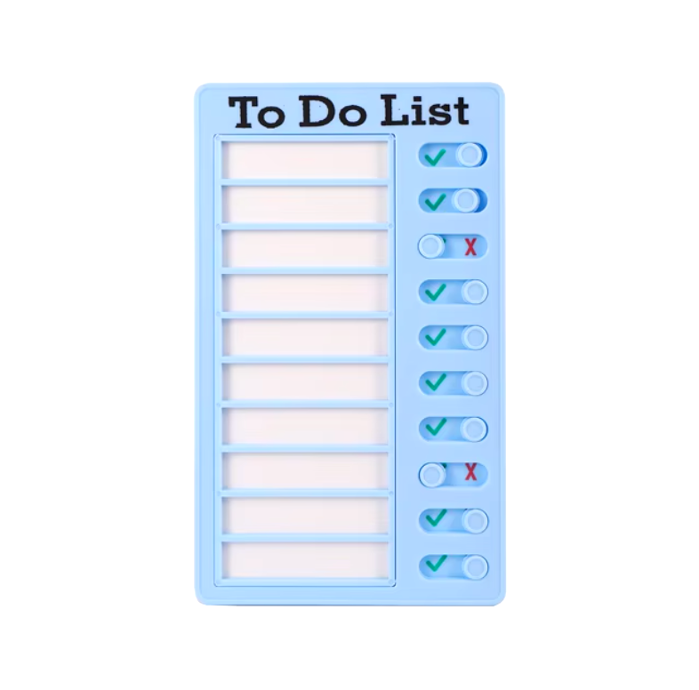 To-Do Bord met Schuif Knoppen voor je Dagelijkse Taken | Moeiteloos Doelen Bereiken - Eltask