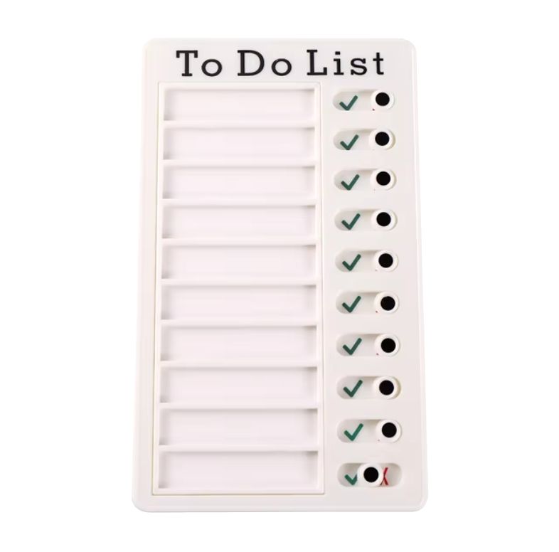 To-Do Bord met Schuif Knoppen voor je Dagelijkse Taken | Moeiteloos Doelen Bereiken - Eltask