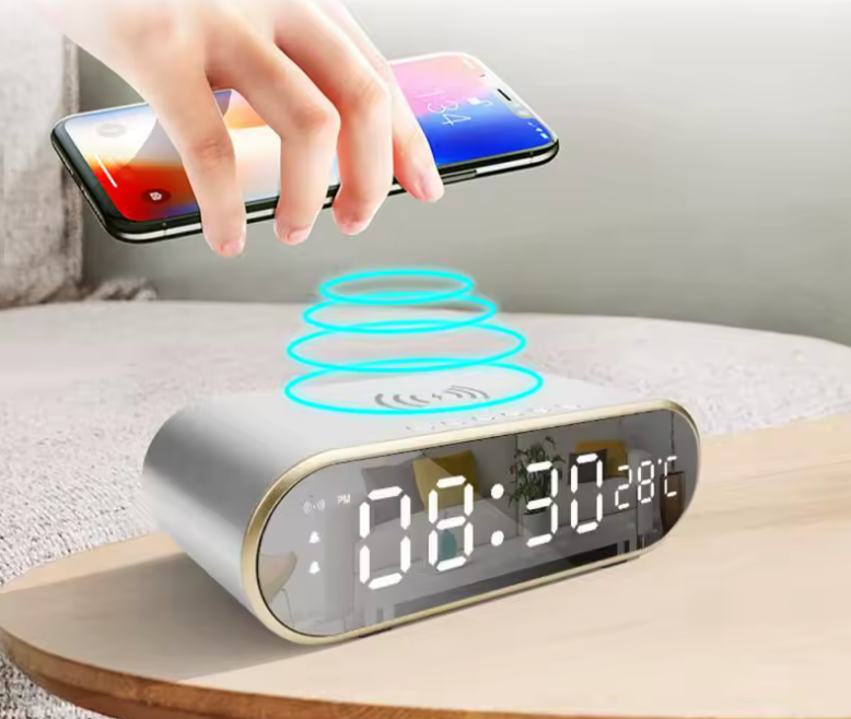 Draadloze Oplader met Wekker en LED Thermometer | VisionNight